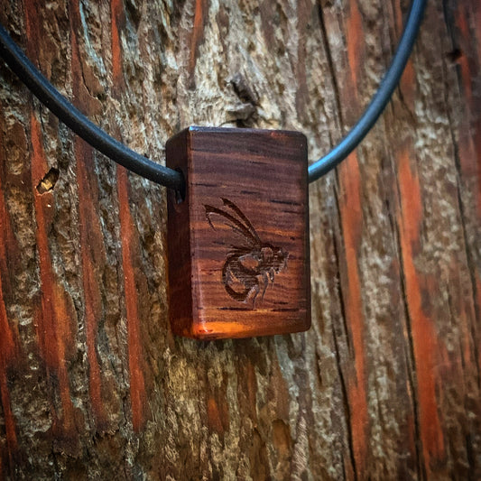 Bumblebee Pendant, Small - Cocobolo