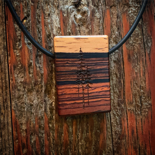 Trees Pendant - Cocobolo wood